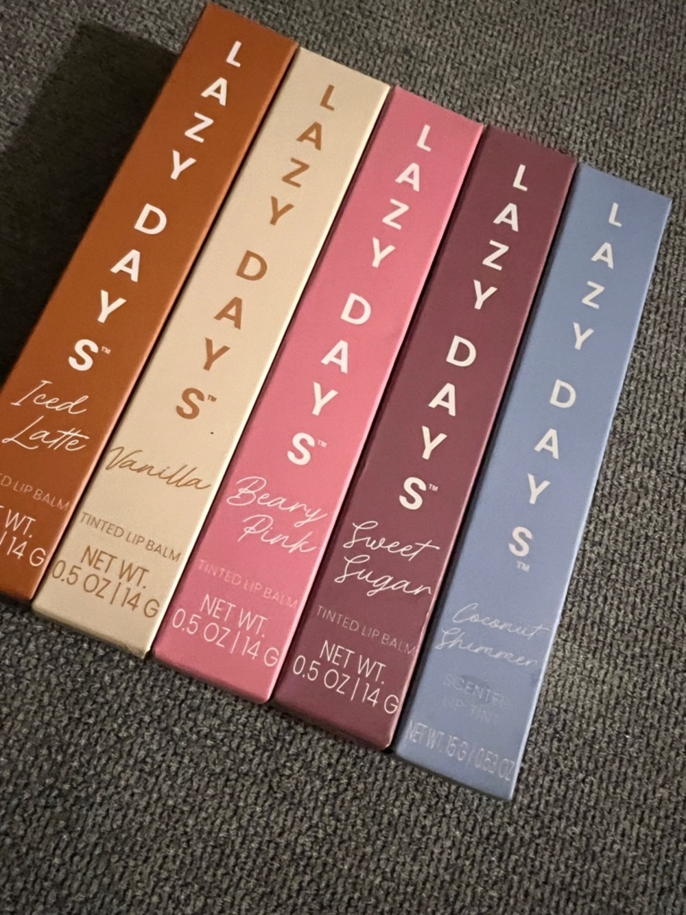 Lazy Days Tinted Lip Balm 0.5oz Bundle of 5 - Picture 2 of 3
